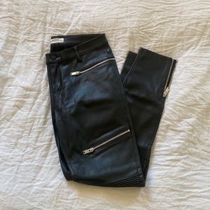 Zara moto faux leather pants
